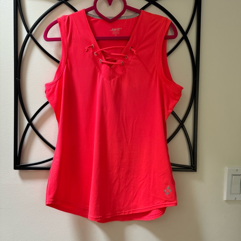 Jofit Women's Coral Lace-Up Tank Top